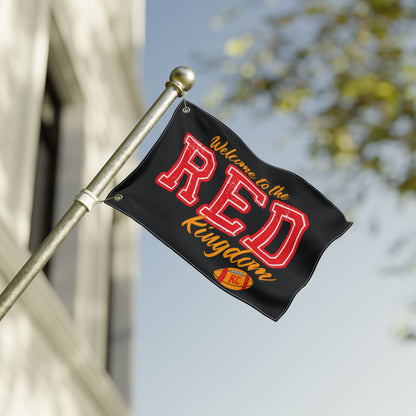 Welcome to the Red Kingdom Double Sided Flag | KC Football Theme
