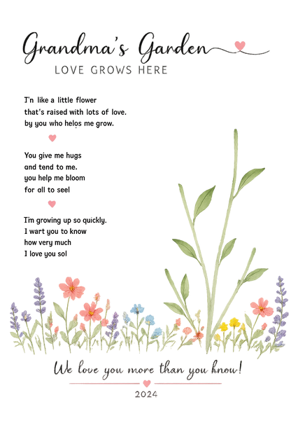 Handprint Craft Printable Mother’s Day Gift Kids Handprint Flower Art Grandma Keepsake Instant Download Printable PDF