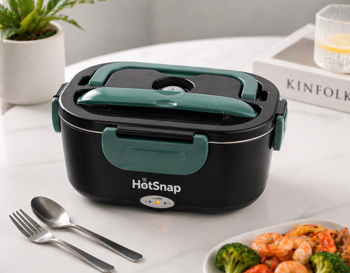 HotSnap™ Portable Heated Lunch Box – Plug-In Food Warmer for Car & Home (110V/12V/24V)