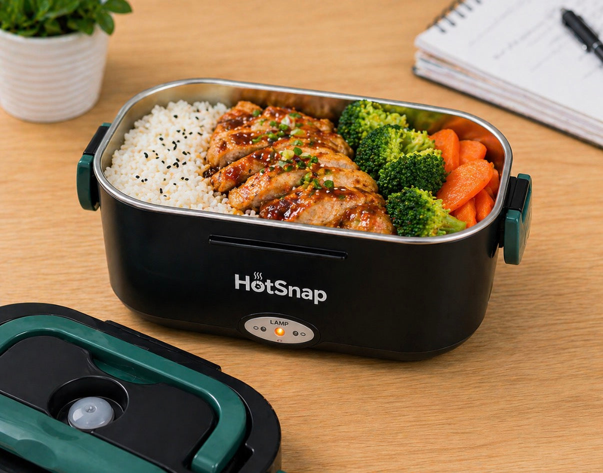 HotSnap™ Portable Heated Lunch Box – Plug-In Food Warmer for Car & Home (110V/12V/24V)